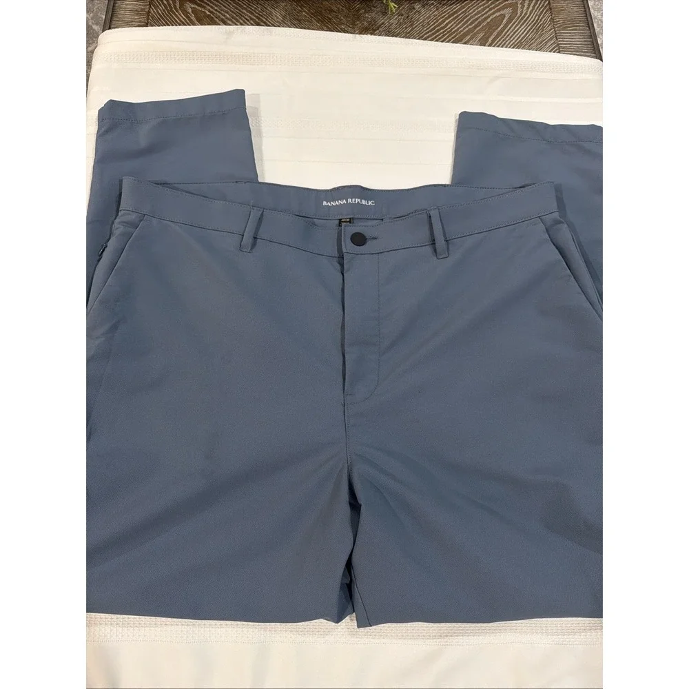 Banana Republic Pants Men's 40x30 Performance Golf Aiden Fit Blue Grey